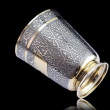 Load image into Gallery viewer, Antique French Solid Silver Parcel Gilt Beaker Cup, Engine Turned & Engraved 19th c.