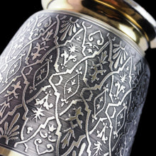 Load image into Gallery viewer, Antique French Solid Silver Parcel Gilt Beaker Cup, Engine Turned & Engraved 19th c.