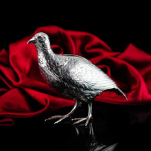 Load image into Gallery viewer, Antique Solid Silver Large Partridge/Grouse Bird Model Box - Edwardian 1910 Boaz Moses Landeck