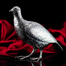 Load image into Gallery viewer, Antique Solid Silver Large Partridge/Grouse Bird Model Box - Edwardian 1910 Boaz Moses Landeck