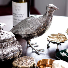 Load image into Gallery viewer, Antique Solid Silver Large Partridge/Grouse Bird Model Box - Edwardian 1910 Boaz Moses Landeck