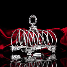 Load image into Gallery viewer, Antique Georgian Solid Sterling Silver Toast Rack Regency Style - London 1827