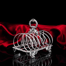 Load image into Gallery viewer, Antique Georgian Solid Sterling Silver Toast Rack Regency Style - London 1827
