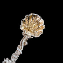 Load image into Gallery viewer, Antique Georgian Silver Salt Spoons Rococo Shell Design - 1824