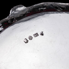 Load image into Gallery viewer, A Magnificent Antique Georgian Solid Silver Salver with Rococo Vine and Figural Mask Decorations - London 1742