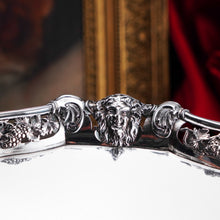 Load image into Gallery viewer, A Magnificent Antique Georgian Solid Silver Salver with Rococo Vine and Figural Mask Decorations - London 1742