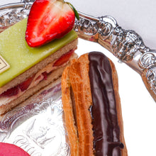 Load image into Gallery viewer, A Magnificent Antique Georgian Solid Silver Salver with Rococo Vine and Figural Mask Decorations - London 1742