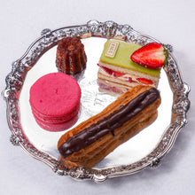 Load image into Gallery viewer, A Magnificent Antique Georgian Solid Silver Salver with Rococo Vine and Figural Mask Decorations - London 1742