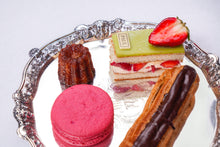 Load image into Gallery viewer, A Magnificent Antique Georgian Solid Silver Salver with Rococo Vine and Figural Mask Decorations - London 1742