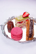 Load image into Gallery viewer, A Magnificent Antique Georgian Solid Silver Salver with Rococo Vine and Figural Mask Decorations - London 1742