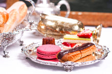 Load image into Gallery viewer, A Magnificent Antique Georgian Solid Silver Salver with Rococo Vine and Figural Mask Decorations - London 1742