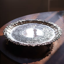 Load image into Gallery viewer, A Magnificent Large (47cm) Georgian Solid Silver Irish Salver / Tray with Beautiful High Lion Feet - Robert W Smith 1831
