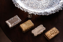 Load image into Gallery viewer, Antique Solid Silver Victorian Gilt Table Snuff Box with Original Fitted Box - Charles Rawlings & William Summers 1854