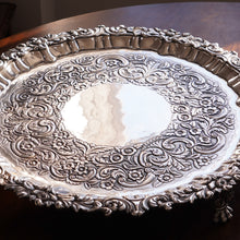 Load image into Gallery viewer, A Magnificent Large (47cm) Georgian Solid Silver Irish Salver / Tray with Beautiful High Lion Feet - Robert W Smith 1831