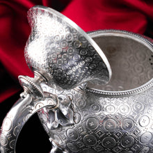 Load image into Gallery viewer, Antique Victorian Solid Silver Teapot with Rare Dotted Pattern - Barnards 1863