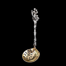 Load image into Gallery viewer, Rare Antique Victorian Solid Silver Sugar Sifter/Caster Spoon with Figural Terminal - 1854