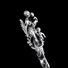 Load image into Gallery viewer, Rare Antique Victorian Solid Silver Sugar Sifter/Caster Spoon with Figural Terminal - 1854