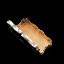 Load image into Gallery viewer, Antique Silver Snuff Box Victorian with Fine Engravings Cartouche Design - Edward Smith 1850