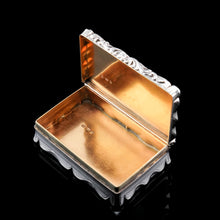 Load image into Gallery viewer, A Large Victorian Solid Silver Snuff Box with Cast Border - Edward Smith 1847