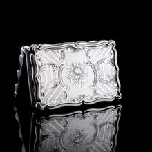 Load image into Gallery viewer, A Large Victorian Solid Silver Snuff Box with Cast Border - Edward Smith 1847