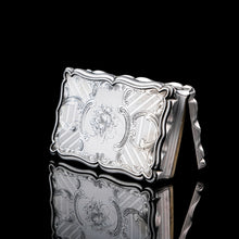 Load image into Gallery viewer, A Large Victorian Solid Silver Snuff Box with Cast Border - Edward Smith 1847