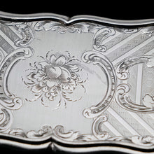 Load image into Gallery viewer, A Large Victorian Solid Silver Snuff Box with Cast Border - Edward Smith 1847