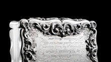 Load image into Gallery viewer, A Large Victorian Solid Silver Snuff Box with Cast Border - Edward Smith 1847