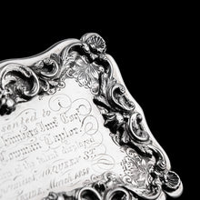 Load image into Gallery viewer, A Large Victorian Solid Silver Snuff Box with Cast Border - Edward Smith 1847
