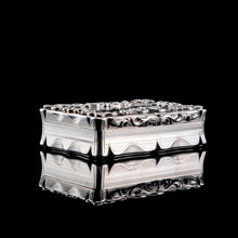 Load image into Gallery viewer, A Large Victorian Solid Silver Snuff Box with Cast Border - Edward Smith 1847