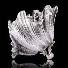Load image into Gallery viewer, Magnificent Antique Victorian Solid Silver Salt/Butter Dish, Cast Shell Giant Clam Design - Stephen Smith 1876