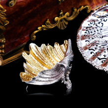 Load image into Gallery viewer, Magnificent Antique Victorian Solid Silver Salt/Butter Dish, Cast Shell Giant Clam Design - Stephen Smith 1876