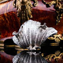 Load image into Gallery viewer, Magnificent Antique Victorian Solid Silver Salt/Butter Dish, Cast Shell Giant Clam Design - Stephen Smith 1876