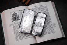 Load image into Gallery viewer, Antique Solid Silver Victorian 'Castle Top' Cigar/Cheroot Case, Rare Lancaster Castle - Nathaniel Mills 1844