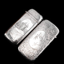 Load image into Gallery viewer, Antique Solid Silver Victorian 'Castle Top' Cigar/Cheroot Case, Rare Lancaster Castle - Nathaniel Mills 1844
