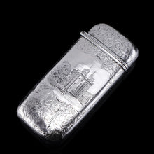Load image into Gallery viewer, Antique Solid Silver Victorian 'Castle Top' Cigar/Cheroot Case, Rare Lancaster Castle - Nathaniel Mills 1844