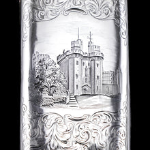 Load image into Gallery viewer, Antique Solid Silver Victorian 'Castle Top' Cigar/Cheroot Case, Rare Lancaster Castle - Nathaniel Mills 1844