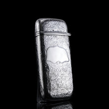 Load image into Gallery viewer, Antique Solid Silver Victorian 'Castle Top' Cigar/Cheroot Case, Rare Lancaster Castle - Nathaniel Mills 1844