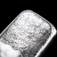 Load image into Gallery viewer, Antique Solid Silver Victorian 'Castle Top' Cigar/Cheroot Case, Rare Lancaster Castle - Nathaniel Mills 1844