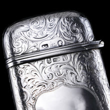 Load image into Gallery viewer, Antique Solid Silver Victorian 'Castle Top' Cigar/Cheroot Case, Rare Lancaster Castle - Nathaniel Mills 1844