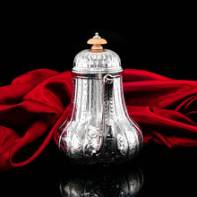 Load image into Gallery viewer, Antique Solid Silver Coffee Pot with Abercorn Pattern - Robert Garrard 1866