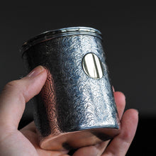 Load image into Gallery viewer, Antique Victorian Solid Silver Beaker Cup Fully Hand Engraved - 1839 - Artisan Antiques