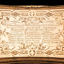 Load image into Gallery viewer, Antique Solid Silver Victorian Gilt Table Snuff Box with Original Fitted Box - Charles Rawlings & William Summers 1854