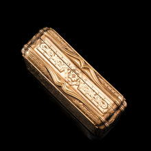 Load image into Gallery viewer, Antique Solid Silver Victorian Gilt Table Snuff Box with Original Fitted Box - Charles Rawlings & William Summers 1854