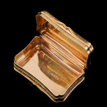 Load image into Gallery viewer, Antique Solid Silver Victorian Gilt Table Snuff Box with Original Fitted Box - Charles Rawlings & William Summers 1854