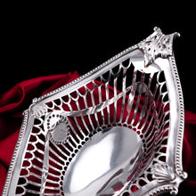 Load image into Gallery viewer, Antique Victorian Solid Silver Bowl/Basket in Neoclassical Style - William Hutton & Sons 1899