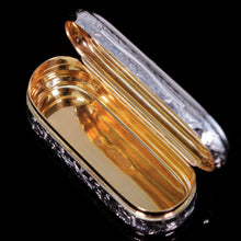 Load image into Gallery viewer, Antique Victorian Solid Silver Snuff Box Oval/Oblong Shape - Charles Rawlings & William Summers 1849