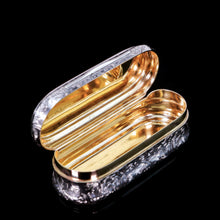 Load image into Gallery viewer, Antique Victorian Solid Silver Snuff Box Oval/Oblong Shape - Charles Rawlings & William Summers 1849