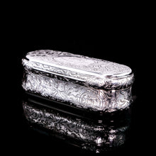 Load image into Gallery viewer, Antique Victorian Solid Silver Snuff Box Oval/Oblong Shape - Charles Rawlings & William Summers 1849