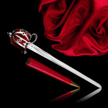 Load image into Gallery viewer, Antique Scottish Solid Silver Letter Opener, Military Basket Hilt Sword Design - 1905