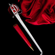 Load image into Gallery viewer, Antique Scottish Solid Silver Letter Opener, Military Basket Hilt Sword Design - 1905